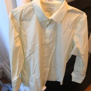 Large Light Green Calvin Klein Non iron Dress Shirt